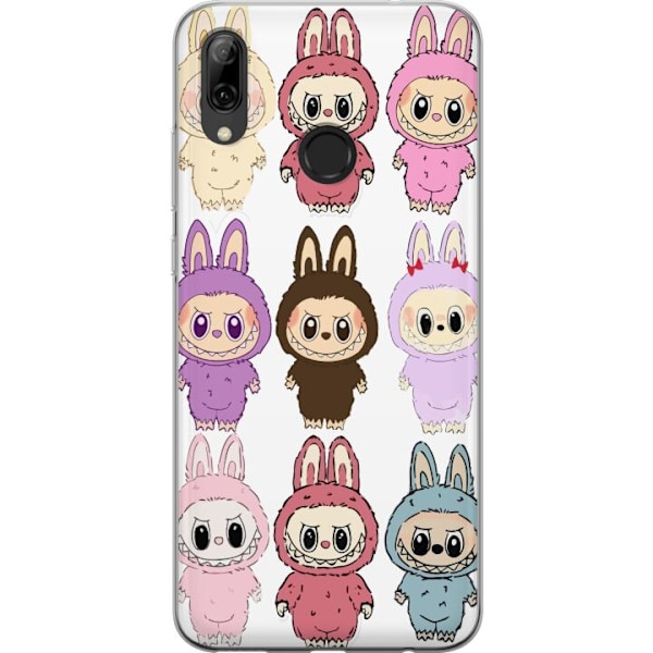 Huawei P smart 2019 Genomskinligt Skal Labubu Pink Monster – Popkonst med Kawaii-touch