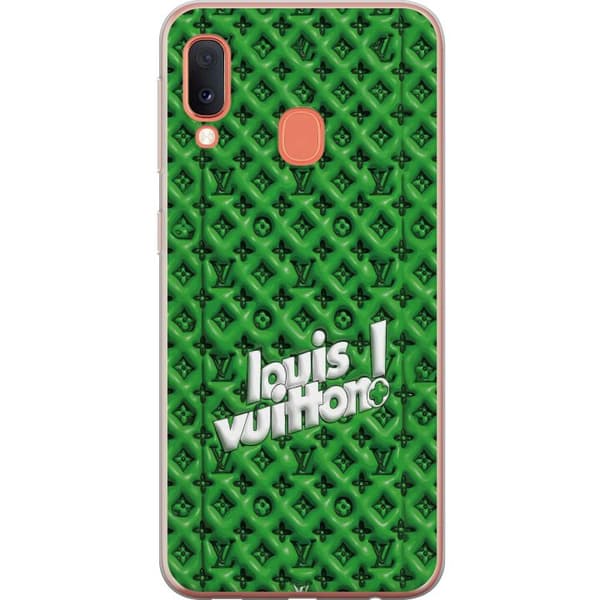 Kompatibelt Mobildeksel til Samsung Galaxy A20e Inspirert grønt monogram med logo grønn