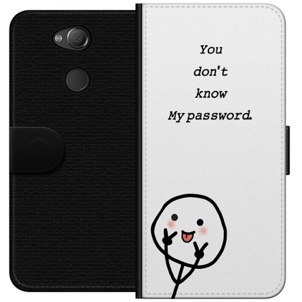 Sony Xperia XA2 Plånboksfodral You Don’t Know My Password – edgy textmotiv med attityd