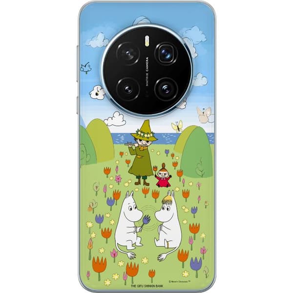 Kompatibelt Mobildeksel til Honor Magic7 Pro Mumin i blomsteräng grønn