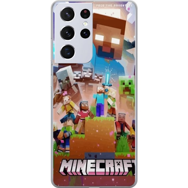Samsung Galaxy S21 Ultra 5G Genomskinligt Skal Minecraft