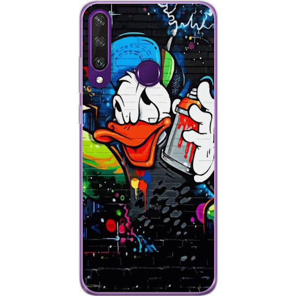 Huawei Y6p Läpinäkyvä kuori Kalle Anka Graffiti Disney Design Hauska Lasten Motiivi Väri Graafinen Suosittu Sarja Ikoninen Disney-hahmo