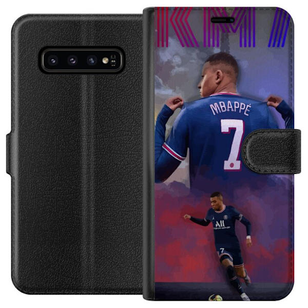 Samsung Galaxy S10 Tegnebogsetui MAP Fodbold Design Grafisk Mønster Moderne Sportsmotiv Trend Fodbold Populær Grafisk Stil Motiv