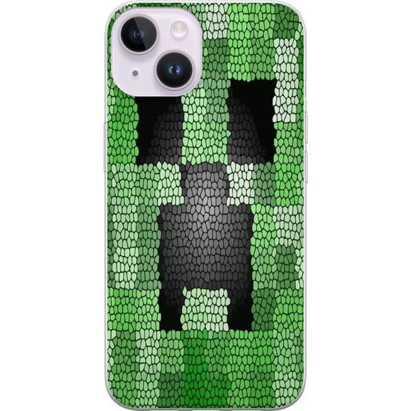 Kompatibelt Mobildeksel til Apple iPhone 14 Creeper / Minecraft
