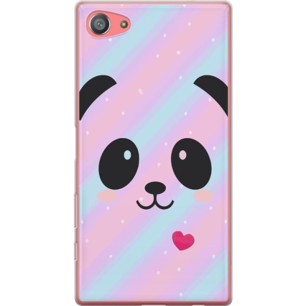 Sony Xperia Z5 Compact Gennemsigtig cover Regnbue Panda