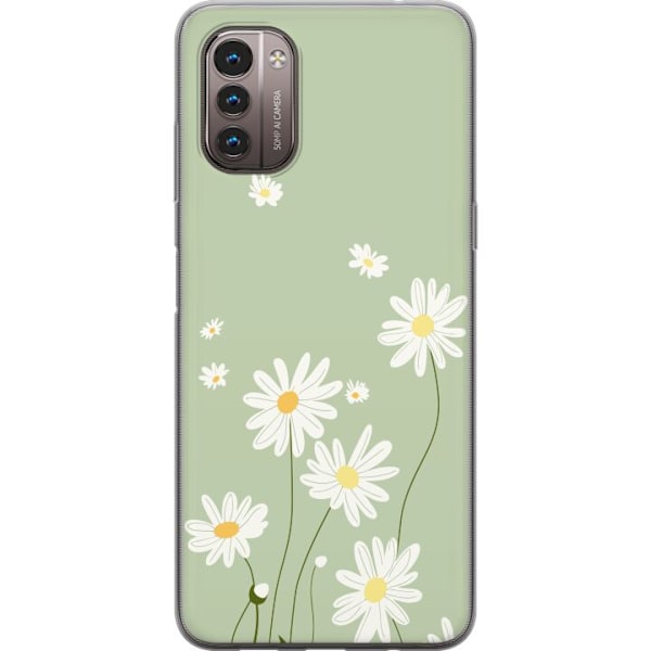 Nokia G21 Genomskinligt Skal Prästkragar – blommigt mönste