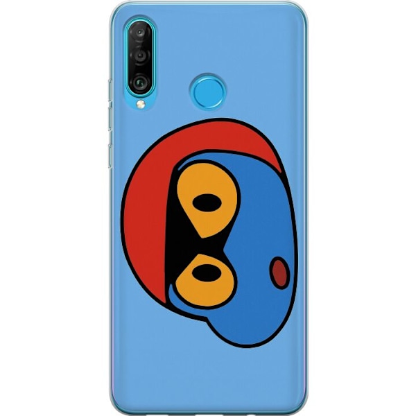 Huawei P30 lite Läpinäkyvä kuori Bold Bot Head
