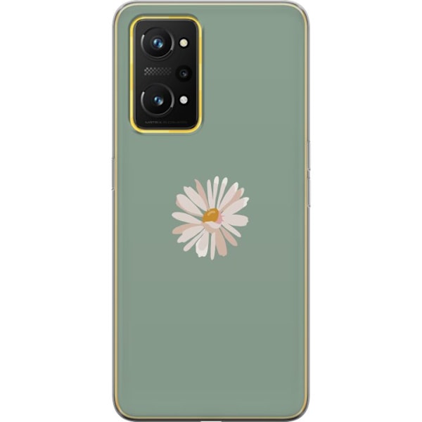 Realme GT Neo 3T Läpinäkyvä kuori Vihreä Minimalikukka - t