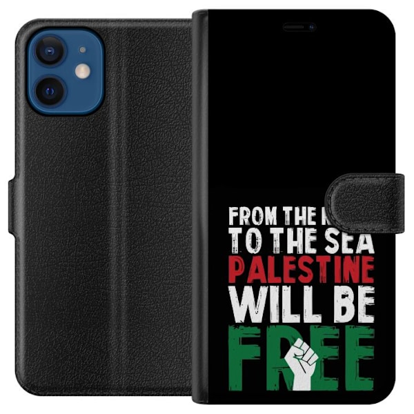 Apple iPhone 12  Plånboksfodral Free Palestine – politiskt statement med kraftfullt grafiskt uttryck