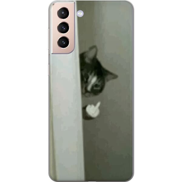 Kompatibelt Mobilskal till Samsung Galaxy S21 HAHA Katt