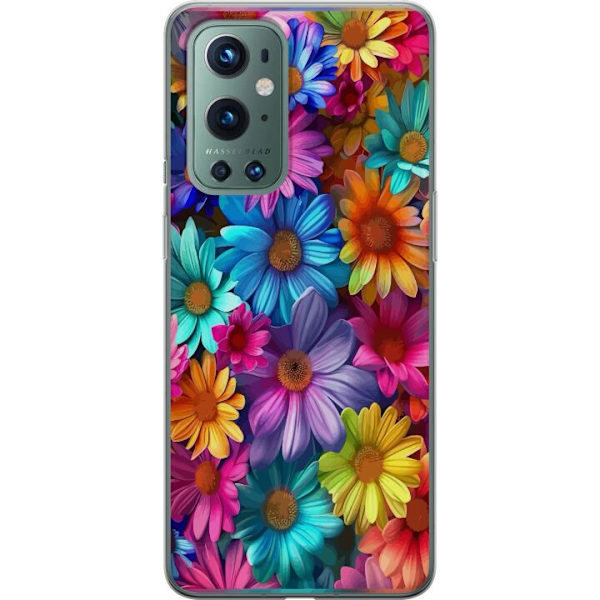 OnePlus 9 Pro Läpinäkyvä kuori Gerbera Kukat Värikäs Koriste Kukka Motiivi Suosittu Kotisisustus Väririkas Seinätaide Suunnittelu