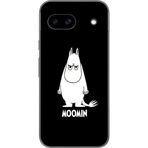 Kompatibel Mobilcover til Google Pixel 8a Mumitrolden med en bestemt mine mod sort baggrund i minimalistisk stil sort