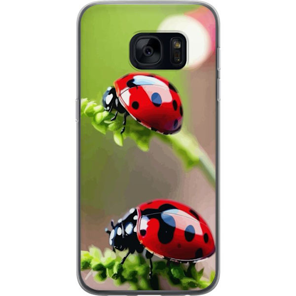 Samsung Galaxy S7 Läpinäkyvä kuori Leppäkerttu Hyönteinen Onni Symboli Luontoaihe Suosittu Graafinen Motiivi Koristelu Kesäkiertue