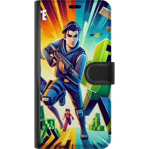 Kompatibel Tegnebogsetui til Samsung Galaxy S20+ Fortnite vs Minecraft