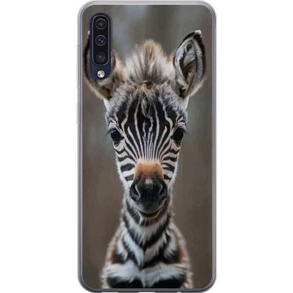 Samsung Galaxy A50 Genomskinligt Skal Giraff Djurmotiv Afrika Natur Grafiskt Motiv Savann Vilda Djur Populär Väggkonst Exotiskt Tema