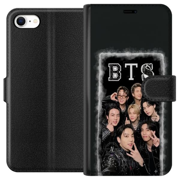 Kompatibel Tegnebogsetui til Apple iPhone 6s BTS-medlemmer poserer sammen i sorte outfits for en selfie sort