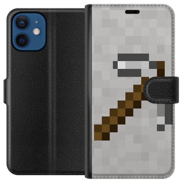 Kompatibel Tegnebogsetui til Apple iPhone 12 Minecraft Værktøjer