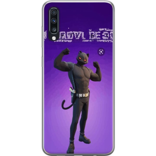 Samsung Galaxy A70 Gennemsigtig cover Fortnite - Meowscles