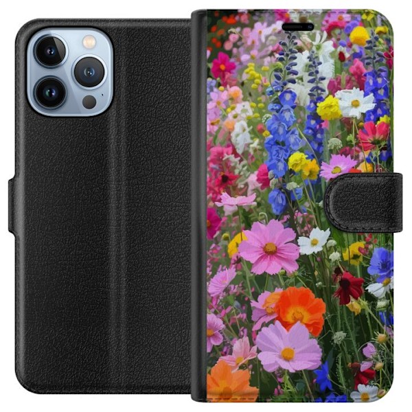 Apple iPhone 13 Pro Max Plånboksfodral Blommigt mobilskal med