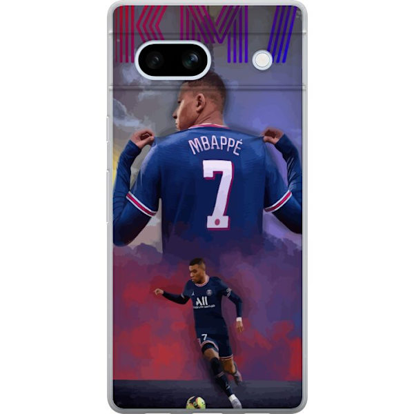Google Pixel 7a Gennemsigtig cover MAP Fodbold Design Grafisk Mønster Moderne Sportsmotiv Trend Fodbold Populær Grafisk Stil Motiv