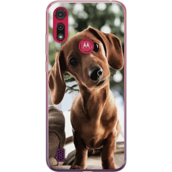 Motorola Moto E6s (2020) Gennemsigtig cover Ung Hund