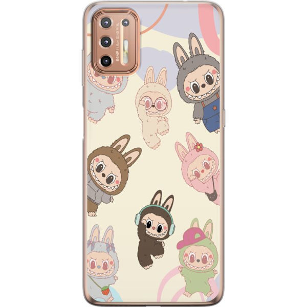 Motorola Moto G9 Plus Läpinäkyvä kuori Labubu Pop Mart Kokoelma Motiivi Figuuri Kokoelma Suunnittelu Suosittu Taidelelu Pop Mart Luova Graafinen
