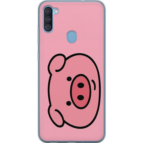Samsung Galaxy A11 Genomskinligt Skal Kawaii Piggy