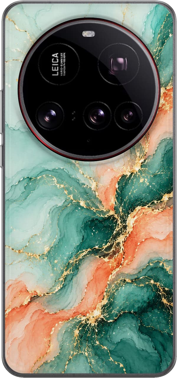 Kompatibelt Mobildeksel til Xiaomi 15 Ultra Turkismarmor turkis