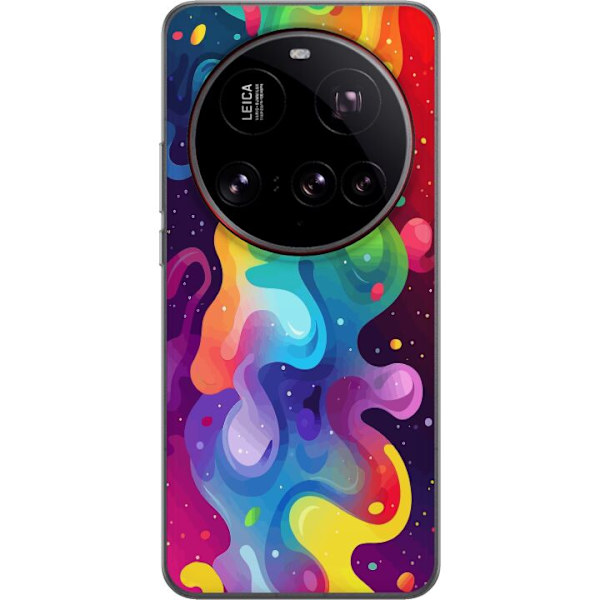 Xiaomi 15 Ultra Genomskinligt Skal Color Splash Abstrakt Konst Design Färgstarkt Mönster Modern Populär Väggkonst Grafiskt Trend