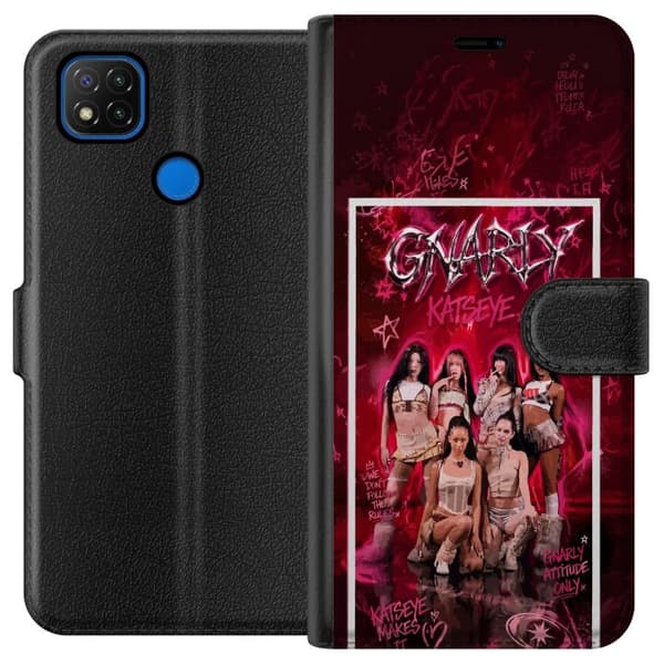 Kompatibelt Lommeboketui til Xiaomi Redmi 9C KATSEYE rosa