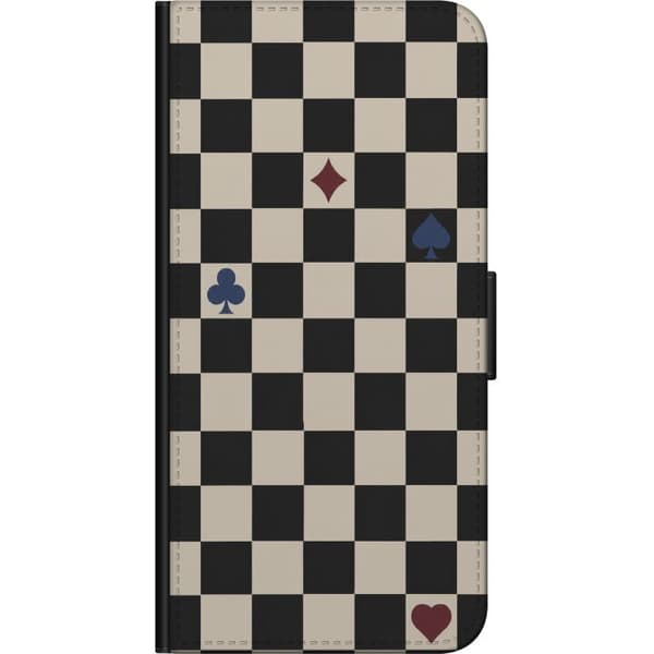 Kompatibel Tegnebogsetui til OnePlus 7T Pro Sort kortskak sort