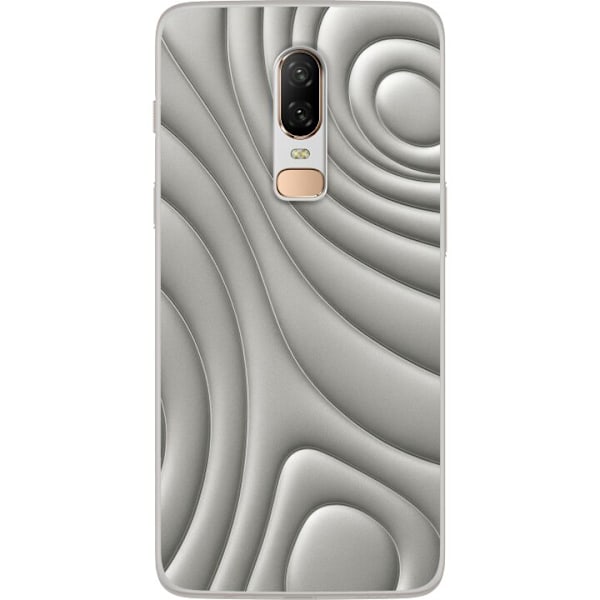 OnePlus 6 Läpinäkyvä kuori Hopea-aallot