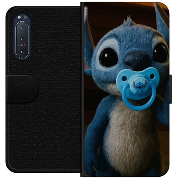 Sony Xperia 5 II Lompakkokotelo Stitch & Napp - vauvateema söpöllä hahmolla