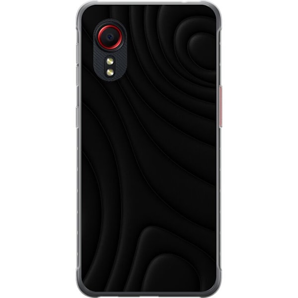 Samsung Galaxy Xcover 5 Genomskinligt Skal Black Waves