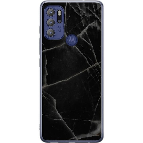 Motorola Moto G60S Läpinäkyvä kuori Musta marmori