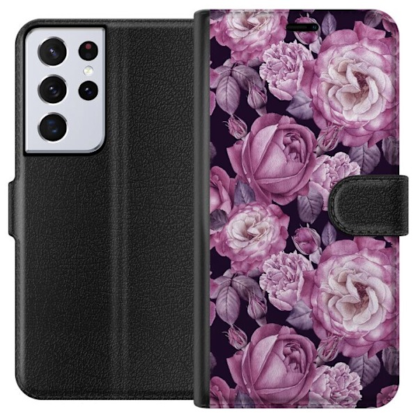 Samsung Galaxy S21 Ultra 5G Plånboksfodral Blommor