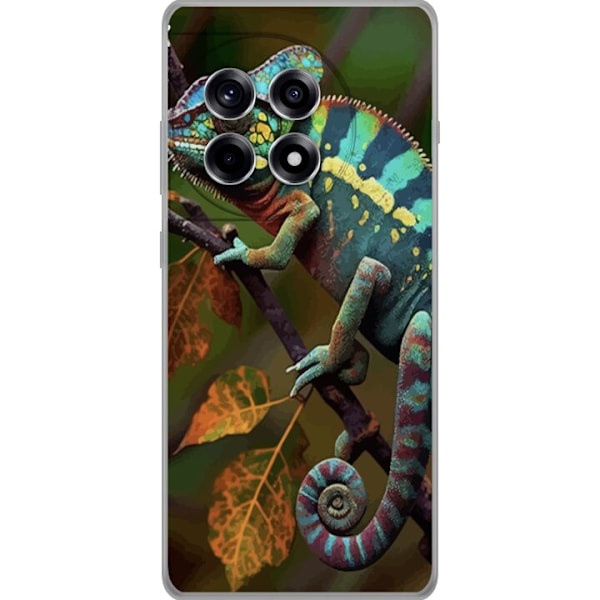 OnePlus 12R Genomskinligt Skal Ödla Grafisk Streetwear Design Djurmönster Modern Urban Stil Populärt Motiv Kreativ Art Trend