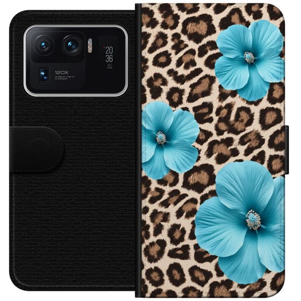 Kompatibel Tegnebogsetui til Xiaomi Mi 11 Ultra Brun blomsterleopard brun