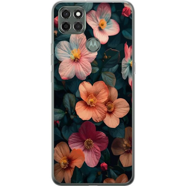 Motorola Moto G9 Power Gjennomsiktig deksel Blomster