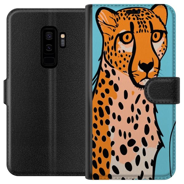Kompatibelt Plånboksfodral till Samsung Galaxy S9+ Surprised Leopard