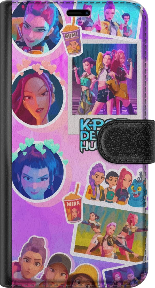 Kompatibel Tegnebogsetui til Apple iPhone 12 mini Kawaii KPop Demon Hunters-vinylsamlefigur