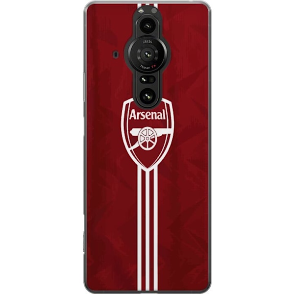 Sony Xperia Pro-I Läpinäkyvä kuori Arsenal Emblem Jalkapallo Premier League Seuravaakuna Punainen Valkoinen Ikoninen Fanit Lontoo Urheilu Motiivi