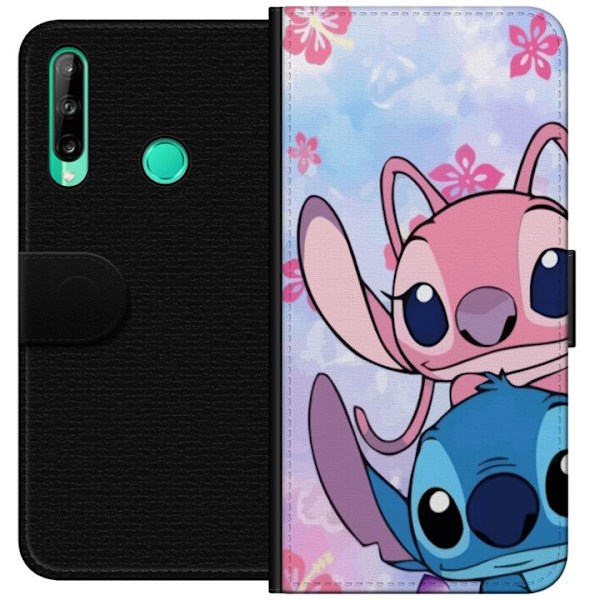 Huawei P40 lite E Lommeboketui Stitch & Angel