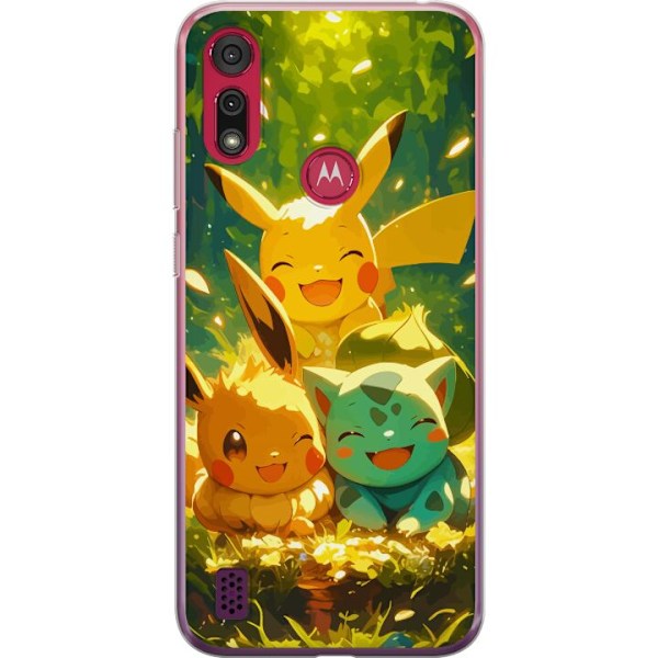 Motorola Moto E6s (2020) Läpinäkyvä kuori Pixelmonster peli
