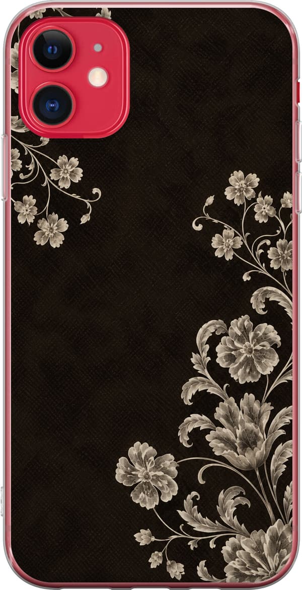 Kompatibelt Mobilskal till Apple iPhone 11 Midnight Botanica svart