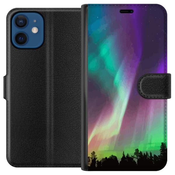 Kompatibel Tegnebogsetui til Apple iPhone 12 mini Nordlys