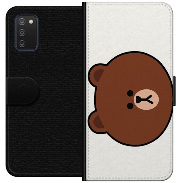 Samsung Galaxy A03s Lompakkokotelo line friends brown