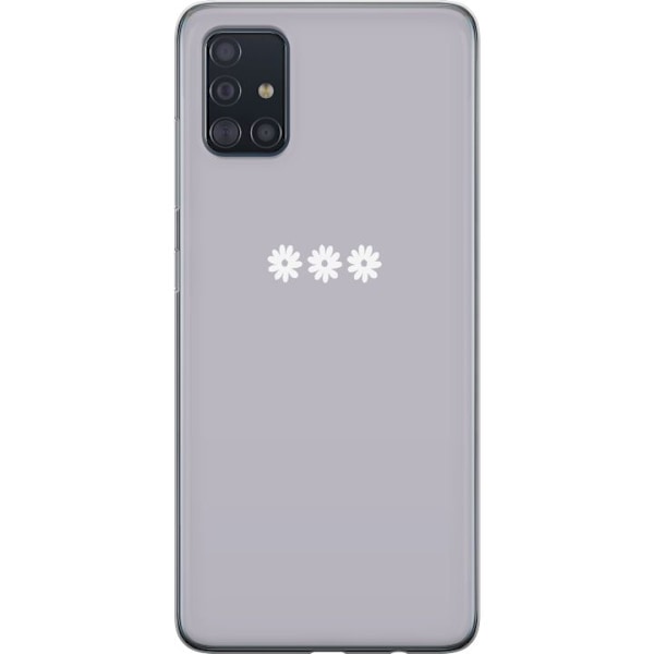 Samsung Galaxy A51 Läpinäkyvä kuori Lila Blomminimalismi - tyylikäs kukkakuva lila taustalla