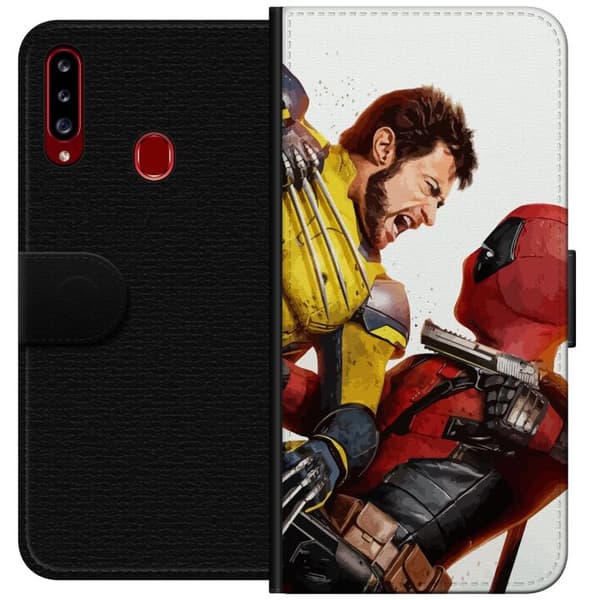 Kompatibelt Lommeboketui til Samsung Galaxy A20s Deadpool & Wolverine