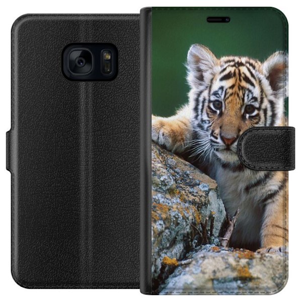Samsung Galaxy S7 Plånboksfodral Tiger